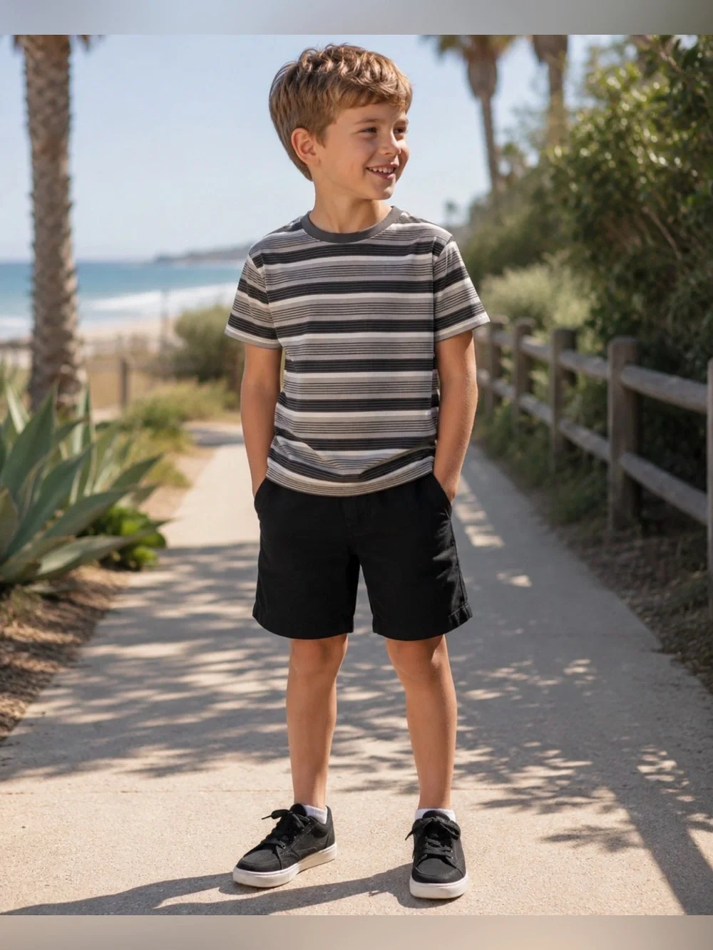 Old Navy Striped T-Shirt. Boys‎ M 8.